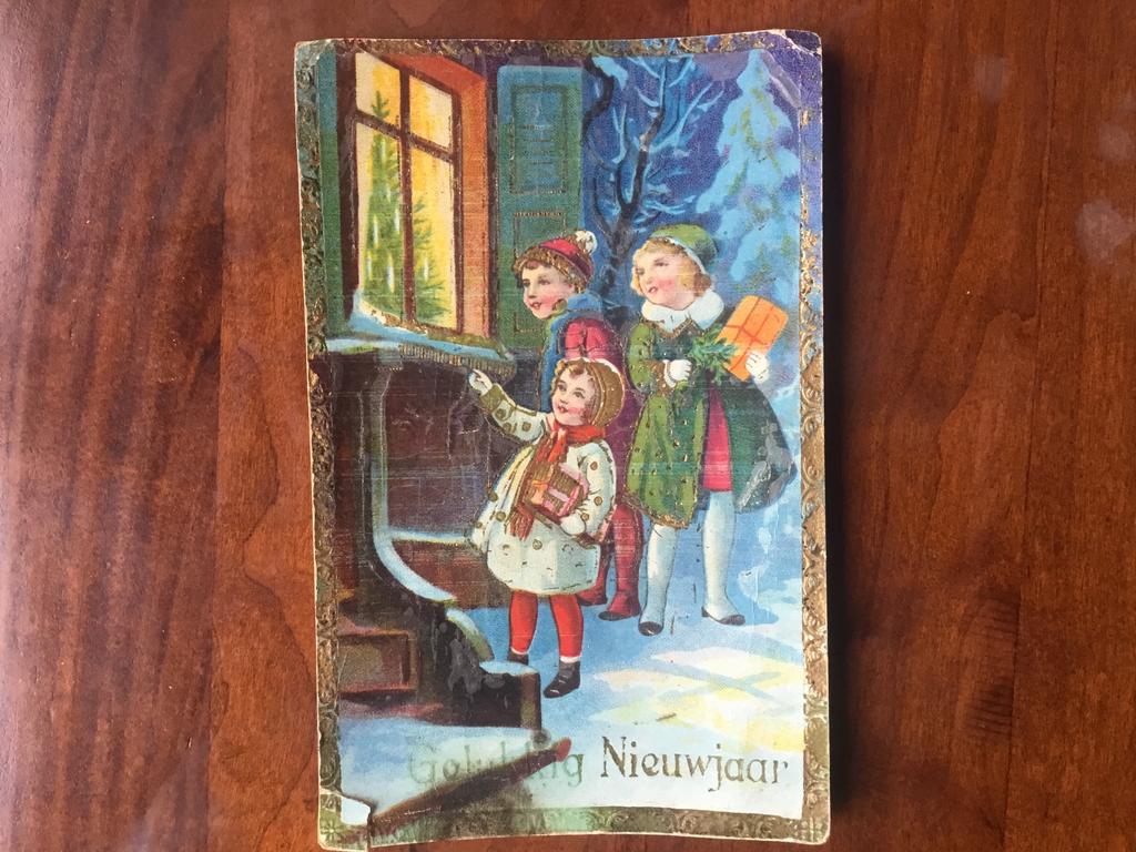 Oude kerstkaart uit 1937, Verzamelen, Ophalen of Verzenden, 1920 tot 1940