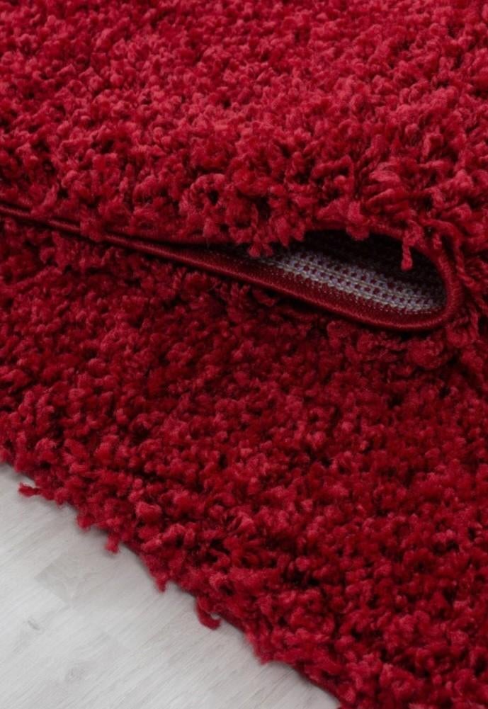Vloerkleed Life 60x110 rood pool halfhoog, Kwaliteit warm gezellig comfortabel, 100 tot 150 cm, Nieuw, Rechthoekig