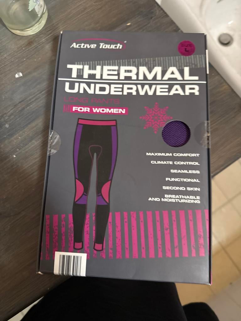 Thermische broek Active Touch - Maat L, Kleding | Dames, Sportkleding, Paars, Nieuw, Ophalen of Verzenden, Maat 42/44 (L)