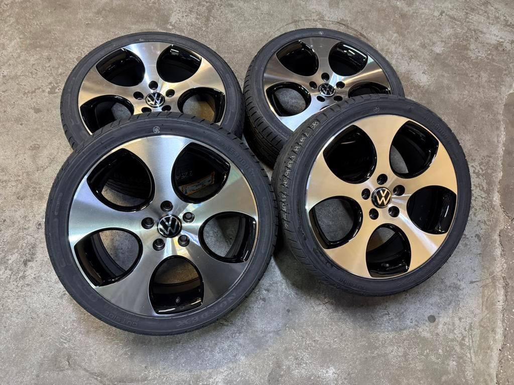 ✅ 18 inch Detroit GTI velgen Volkswagen Golf 5 6 7 5x112 GTD, 18 inch, Gebruikt, Banden en Velgen, Ophalen of Verzenden