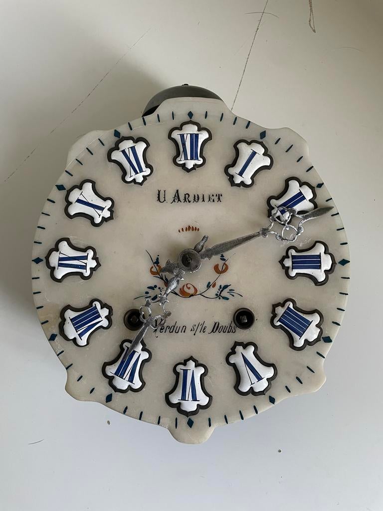 Antieke Oeil de Boeuf Wandklok - Albasten Wijzerplaat, Ophalen