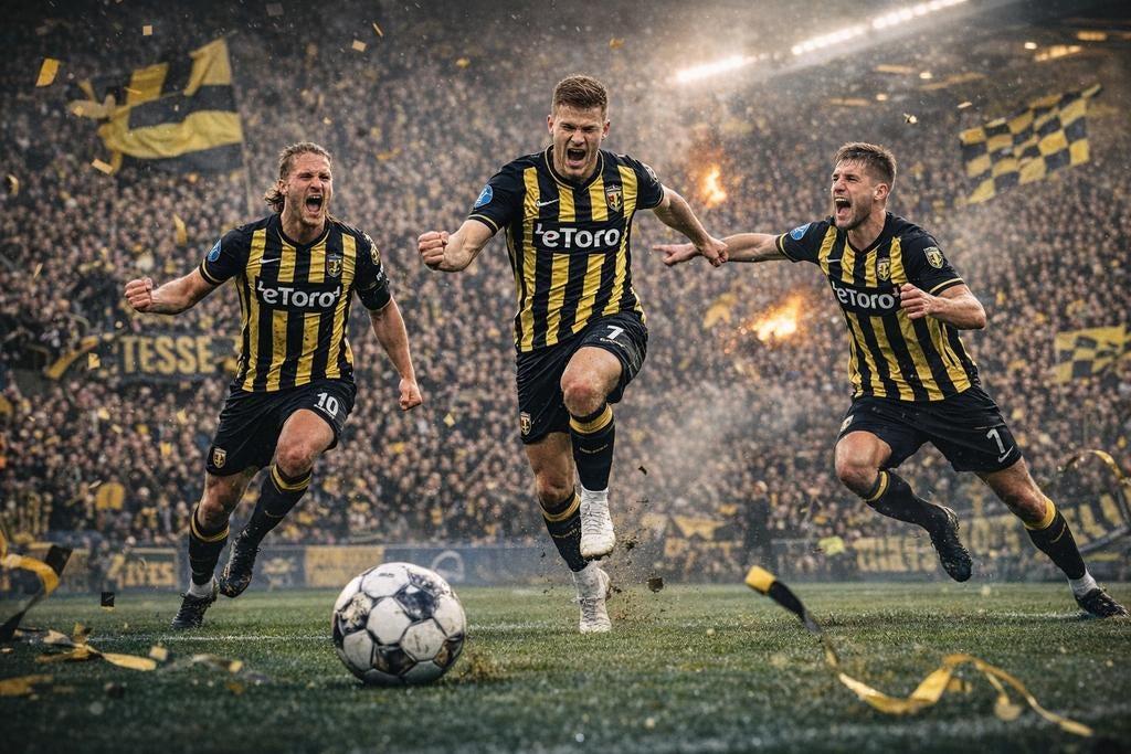 Vitesse- vvv 2 kaartjes voor de zuid tribune vrij zitplaats, Twee personen