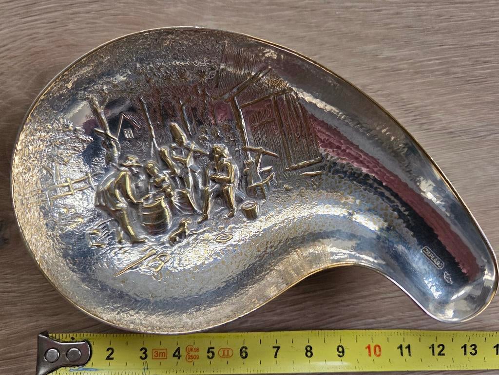 Zilpla 90 Verzilverd Schaaltje - Walvis Keurmerk-Schoonhoven, Ophalen of Verzenden, Zilver