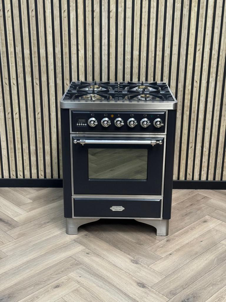 Prachtige Boretti Majestic 70cm fornuis op Gas 4 pits, Witgoed en Apparatuur, Fornuizen, Zo goed als nieuw, Vrijstaand, Gas, 5 kookzones of meer