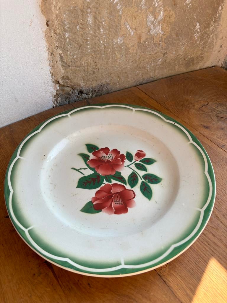 Vintage Digoin Sarreguemines Bord, Antiek en Kunst, Antiek | Schalen, Ophalen of Verzenden