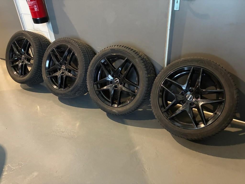 Borbet BMW 5-serie 8-serie velgen 18” + winterbanden, 18 inch, Banden en Velgen, Personenwagen, Gebruikt