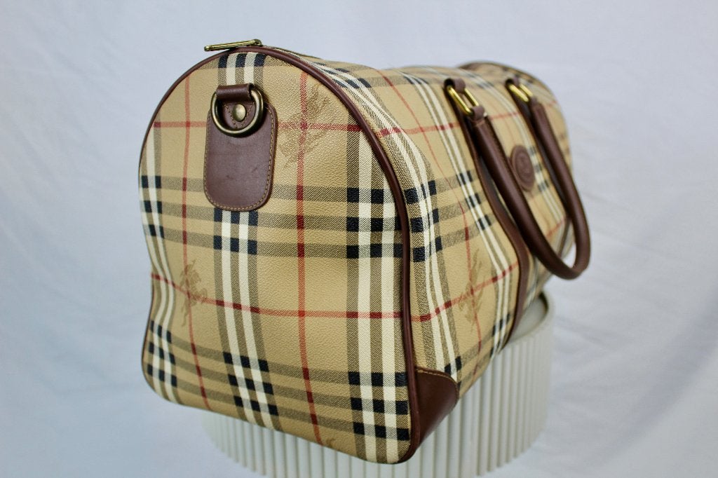 Burberry Boston Bag - 1224, 30 cm of meer, Gebruikt, Beige, Minder dan 35 cm