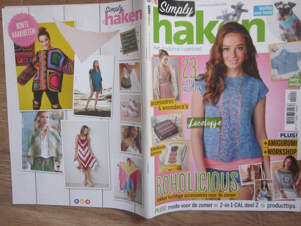 Simply Haken Het moderne haakblad juni/juli 04/2020, Ophalen of Verzenden, Zo goed als nieuw, Haken, Patroon of Boek