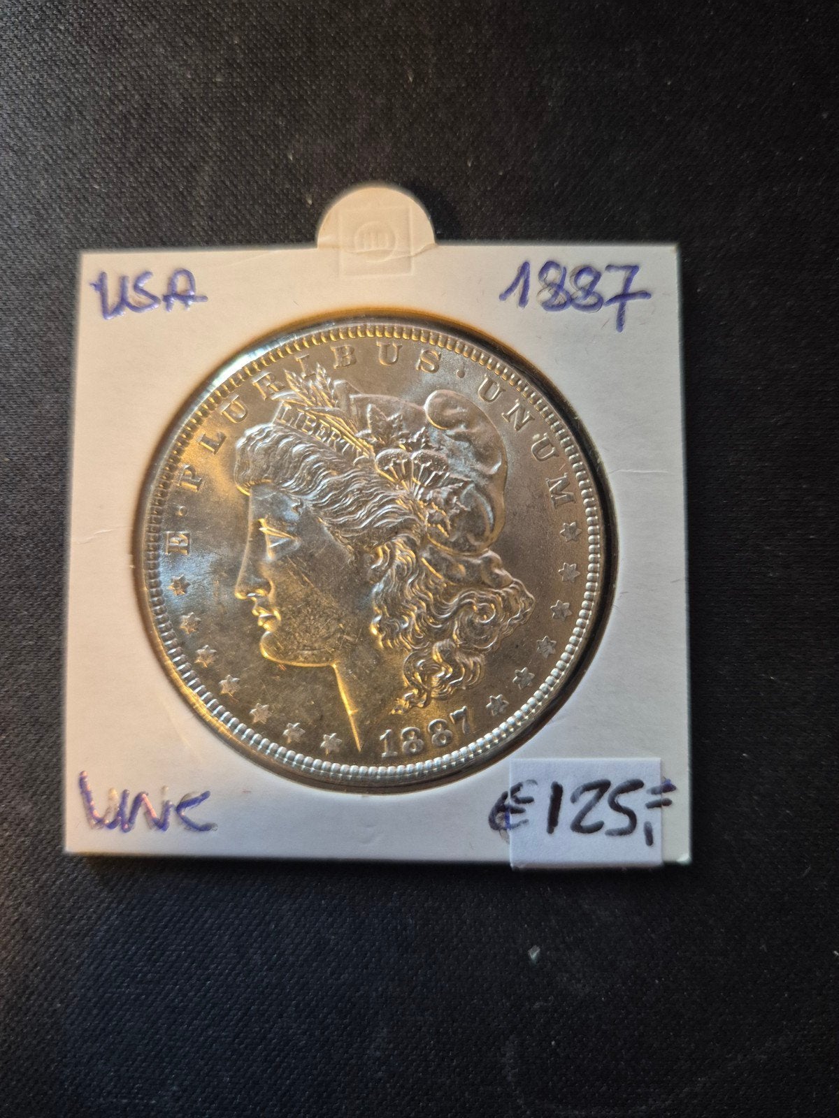 Zeldzame 1887 USA Morgan Dollar Zilveren Munt, Postzegels en Munten, Ophalen of Verzenden, Noord-Amerika, Losse munt, Zilver