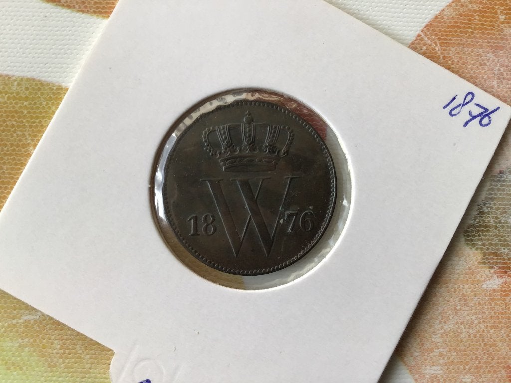 Nederlandse 1 cent munt uit 1876 - Koning Willem III  Unc., Ophalen of Verzenden, Koning Willem III, 1 cent, Losse munt