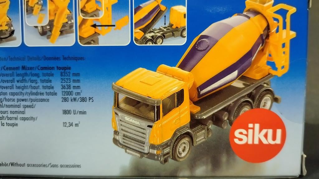 Scania betonmixer 1:87 H0 Siku 1896 Pol, SIKU, Ophalen of Verzenden, Bus of Vrachtwagen, Schlittenbacherstrasse 60 Lüdenscheid