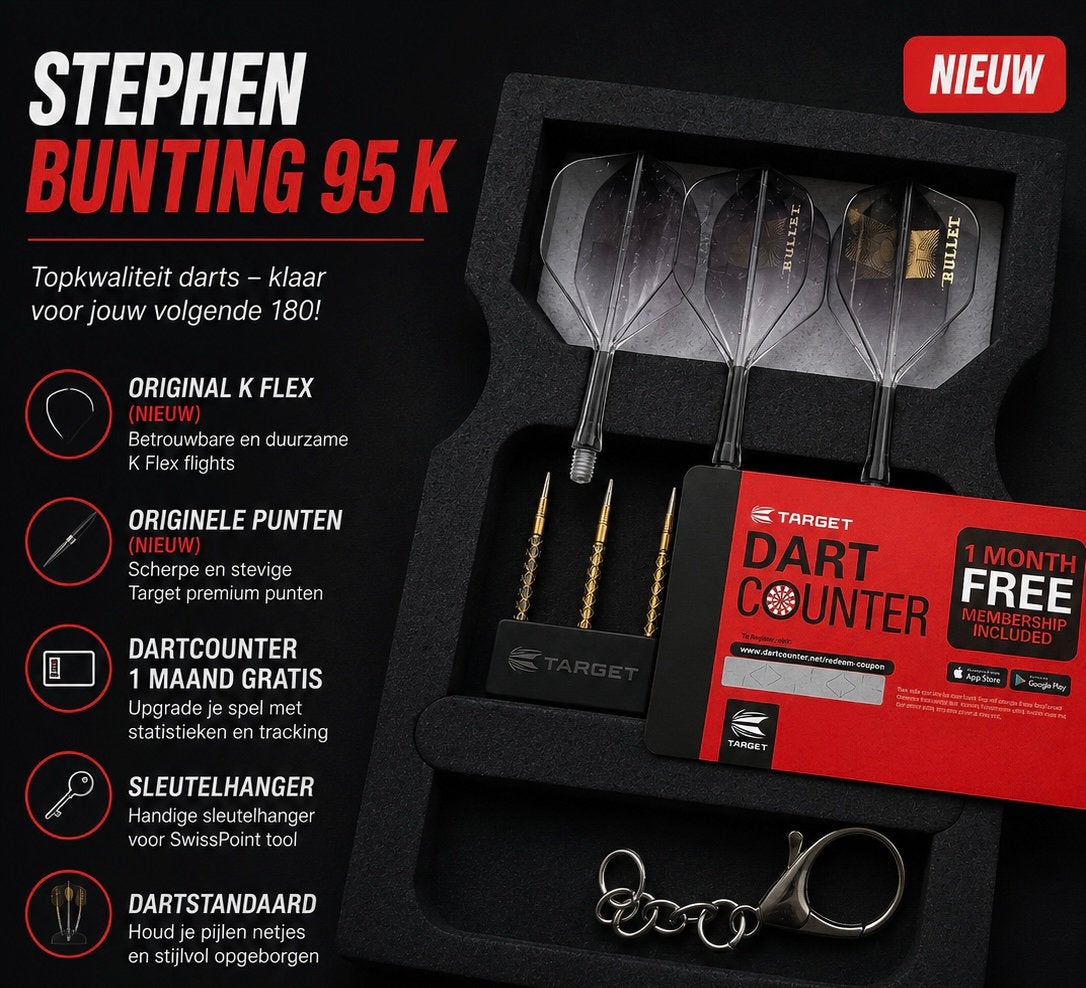 Stephen Bunting 95 K, Sport en Fitness, Darts, Ophalen of Verzenden, Nieuw, Pijlen