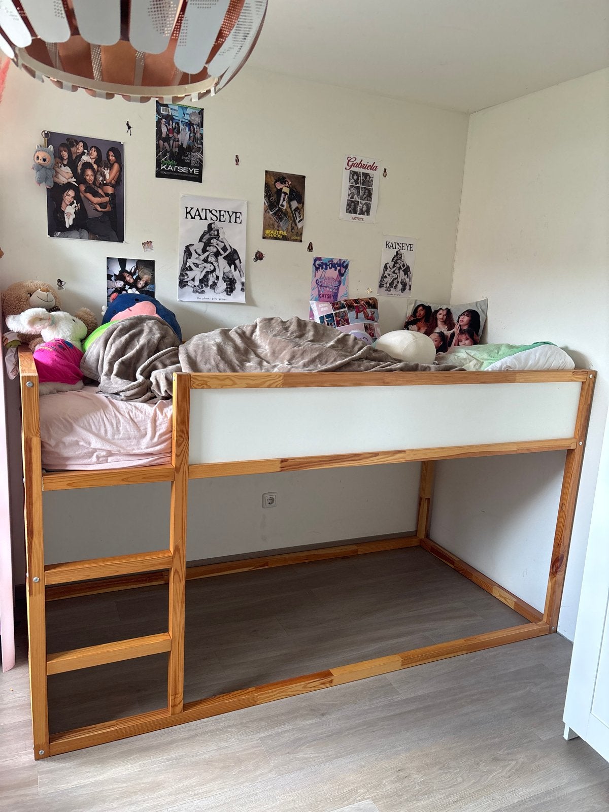 Halfhoogslaper met lattenbodem - ikea, Ophalen, Gebruikt, 90 cm, Eenpersoons