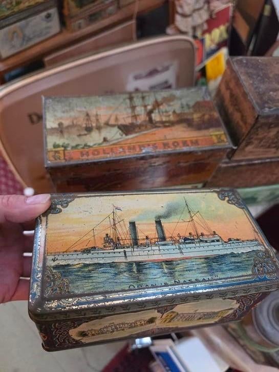 Oranje Nassau sigarenblik boot schip, Ophalen of Verzenden, Gebruikt, Overige