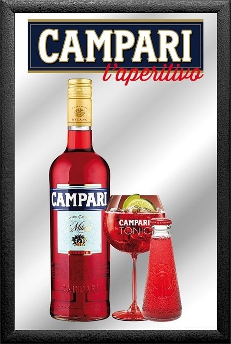 Campari Laperitivo fles reclame spiegel wanddeco decoratie