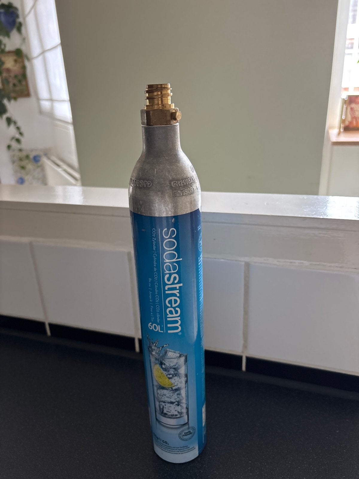 Lege Sodastream CO2 cilinder 60L (ruilfles), Ophalen of Verzenden, Gebruikt