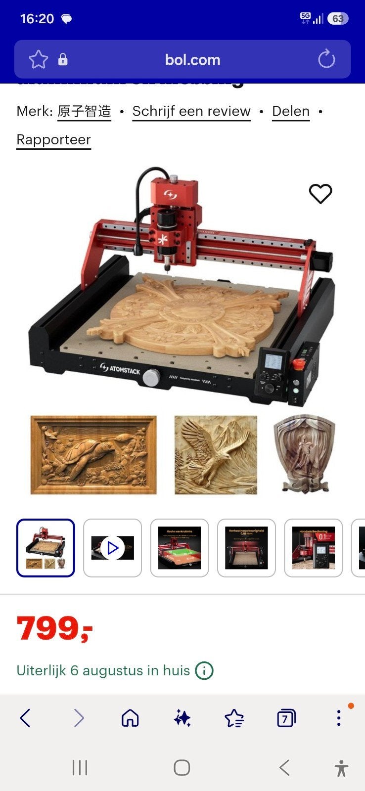 AtomStack C4 Pro CNC Freesmachine 200W | 42x42cm | Nieuw, Ophalen