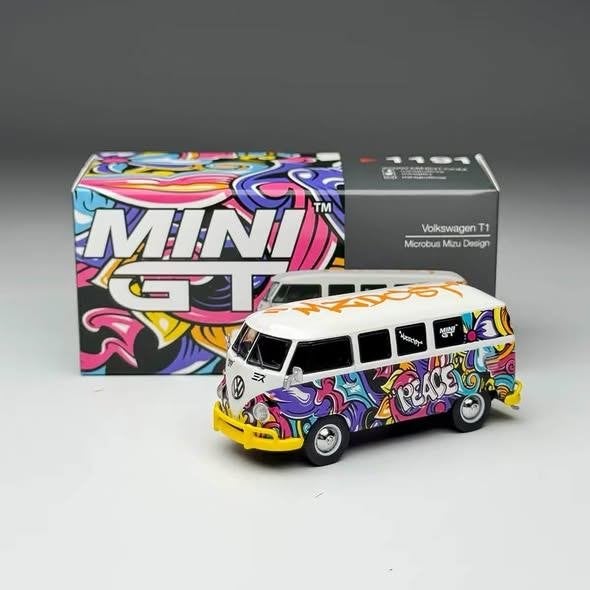 VW Volkswagen bus T1 van Mini GT 1/64 Mizu Design, Ophalen of Verzenden, Nieuw, Auto