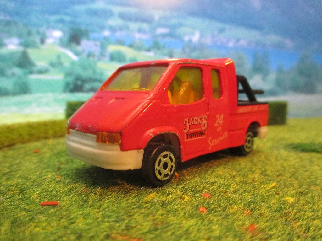 1:60 Ford Transit DoKa - Majorette Jack's Towing, Ophalen of Verzenden, Gebruikt, Auto