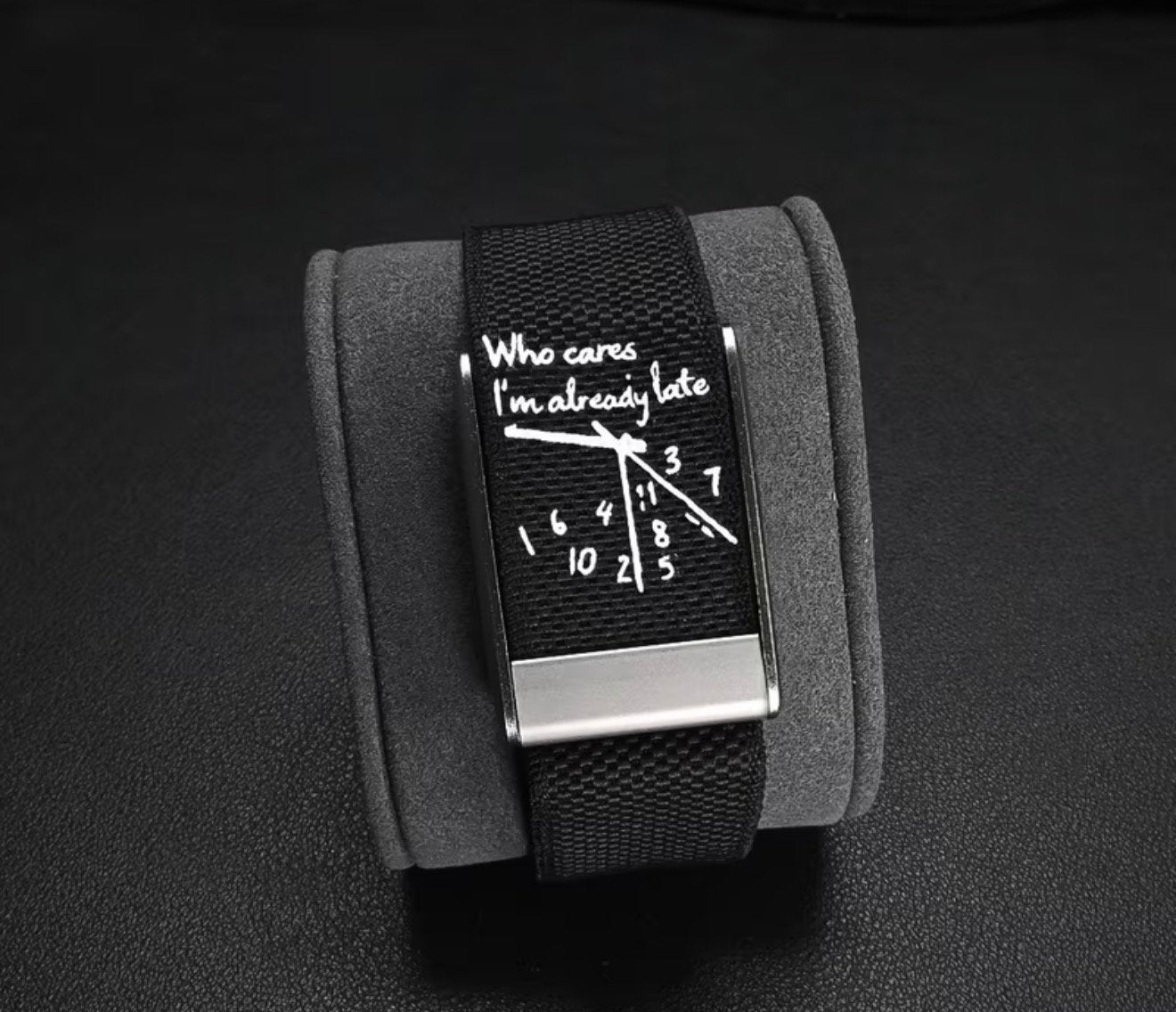 WHOOP 5.0 Horloge – Who Cares, I'm Already Late, Verzenden, Nieuw, Zwart, IOS