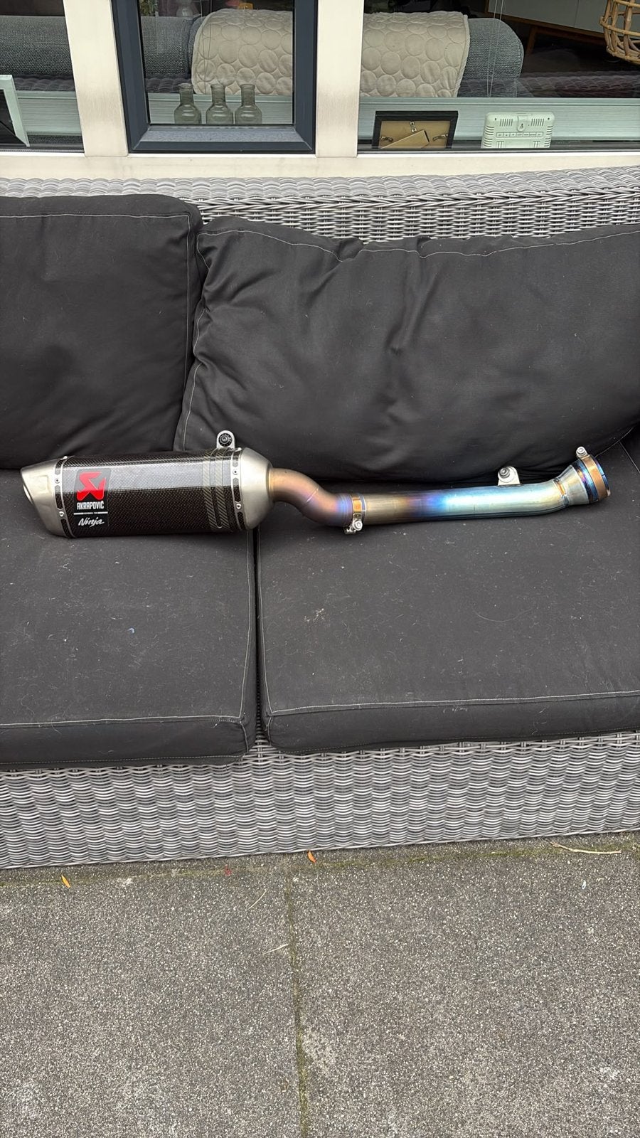 Akrapovic 3/4 titanium uitlaat Kawasaki ZX10R 2022-2021, Ophalen, Gebruikt