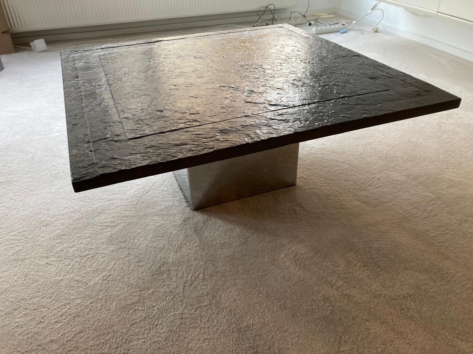 Vintage salontafel Peter Draenert studio jaren 70, Ophalen, Minimalistisch design, 100 tot 150 cm, 50 tot 100 cm