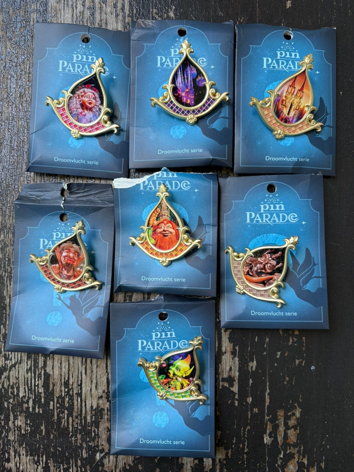 Efteling droomvlucht pins ruilen Potkacheltje + Wolf Geitjes, Verzamelen, Ophalen, Nieuw, Button of Speldje