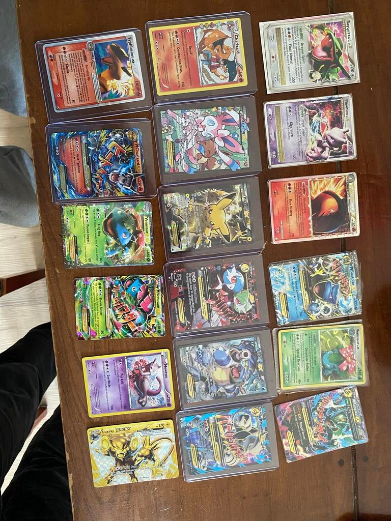 Pokémon Kaarten Collectie - Zeldzame EX, GX & Mega Kaarten, Ophalen of Verzenden, Zo goed als nieuw, Meerdere kaarten