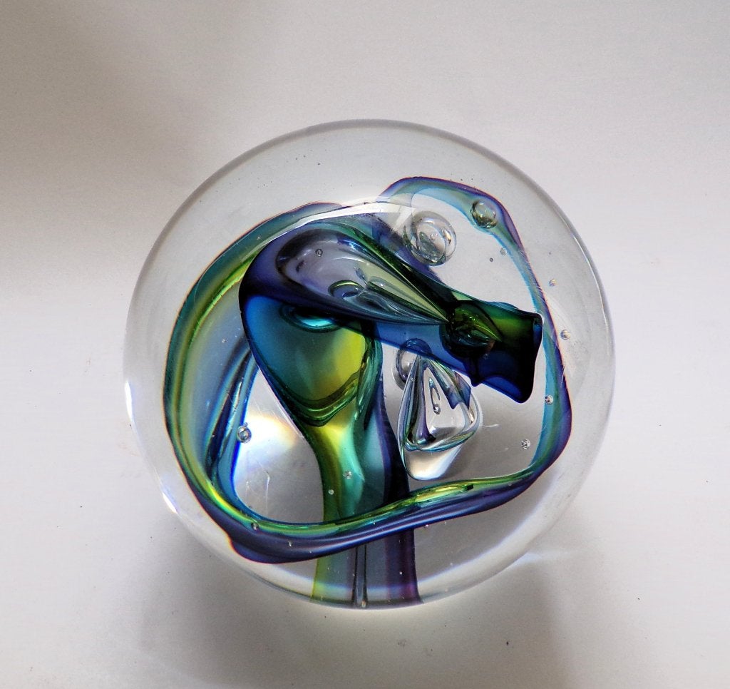 Siem van der Marel glaskunst object Sphere Multicolour, Ophalen of Verzenden