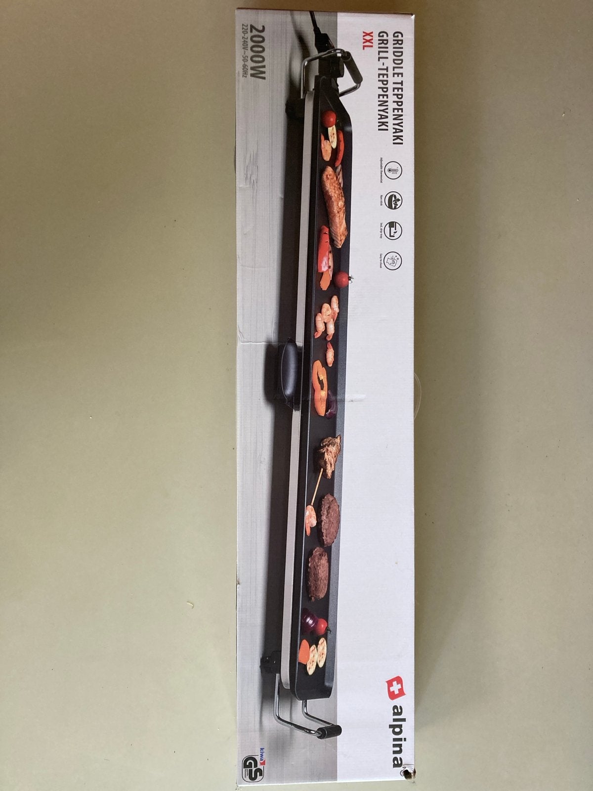 Alpina XXL Grill-Teppanyaki 2000W - Nieuw in doos, Ophalen of Verzenden, Nieuw