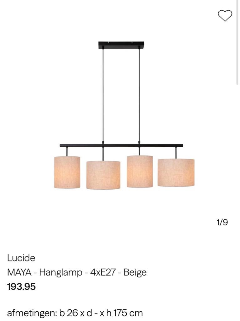 Lucinde MAYA hanglamp, Huis en Inrichting, Ophalen, Zo goed als nieuw, Minder dan 50 cm