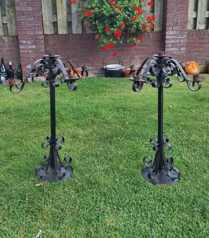 4 armige vintage kandelaars, Ophalen, Overige materialen