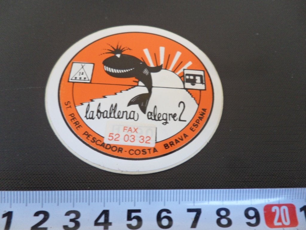 sticker Spanje Costa Brava La Ballena alegre 2, Ophalen, Zo goed als nieuw