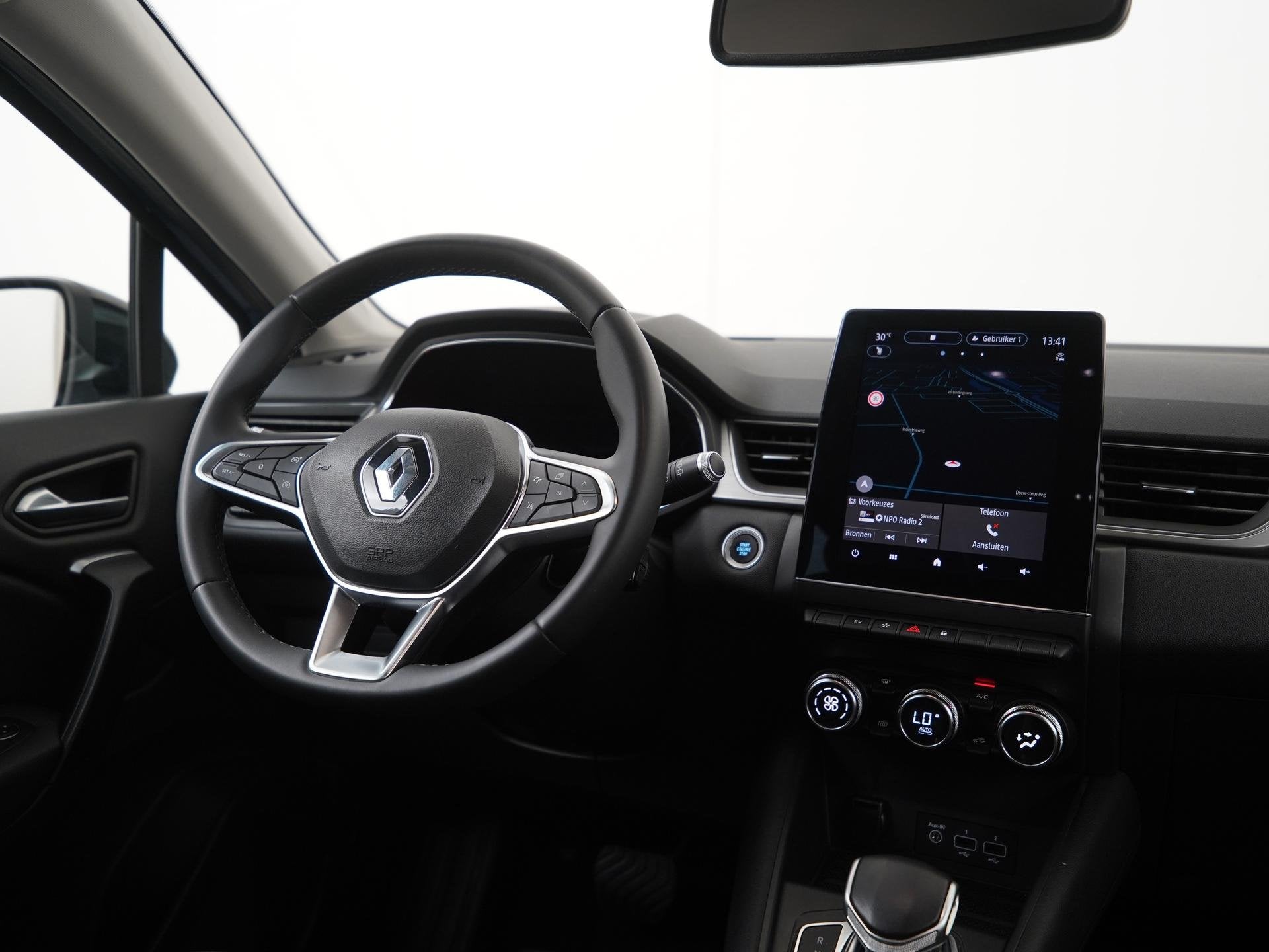 Renault Captur 1.6 E-Tech Plug-in Hybrid 160 Intens | Camera, Auto's, Renault, Stof, Gebruikt, 4 cilinders, Blauw