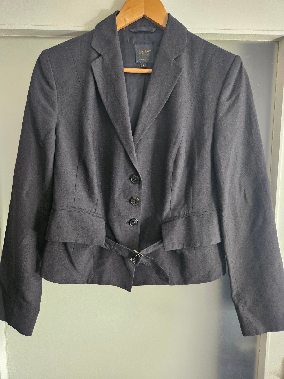Korte blazer Pauw Amsterdam silk/ linnen mt 3 in nieuwstaat, Pauw Amsterdam, Ophalen, Nieuw, Maat 38/40 (M)
