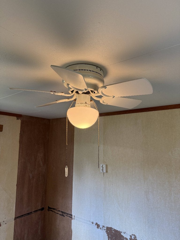 Plafond ventilator met ingebouwde lamp, Ophalen, Gebruikt, Plafondventilator