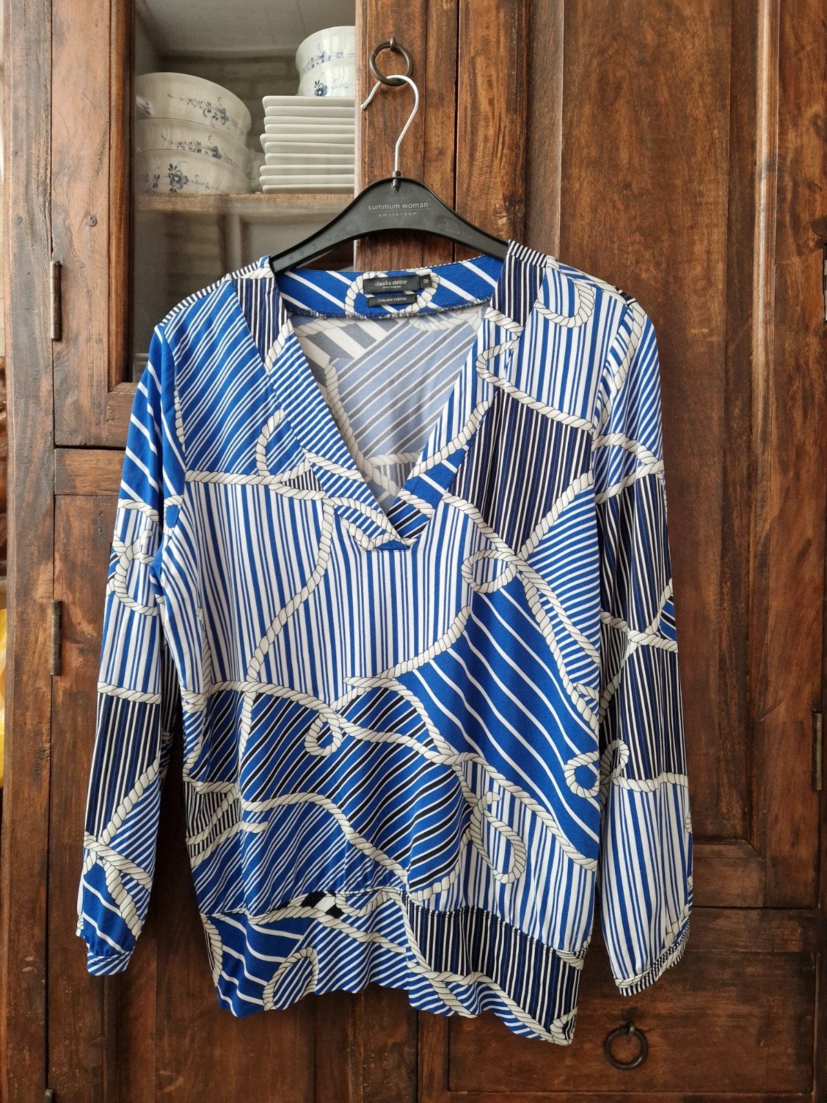 Claudia Sträter top, Maat 38/40 (M), Blauw, Ophalen of Verzenden, Onbekend