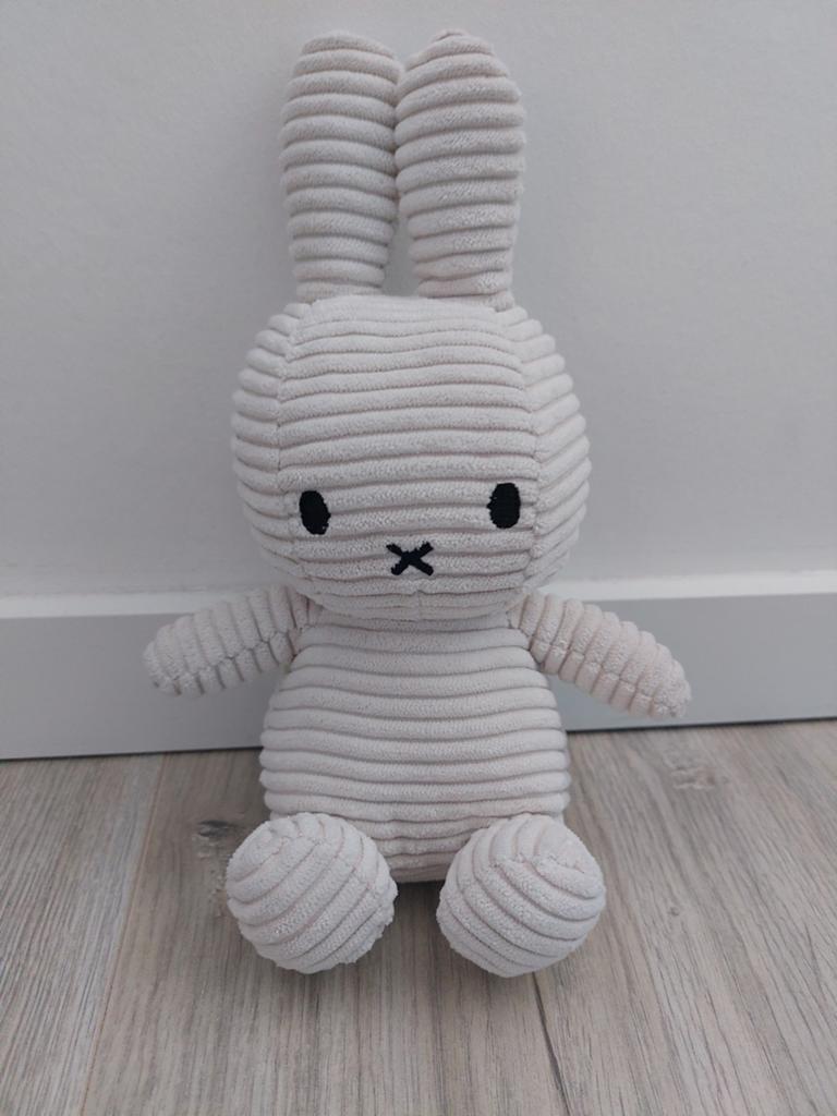 Knuffel Nijntje miffy rib corduroy off white L1845, Ophalen of Verzenden, Zo goed als nieuw