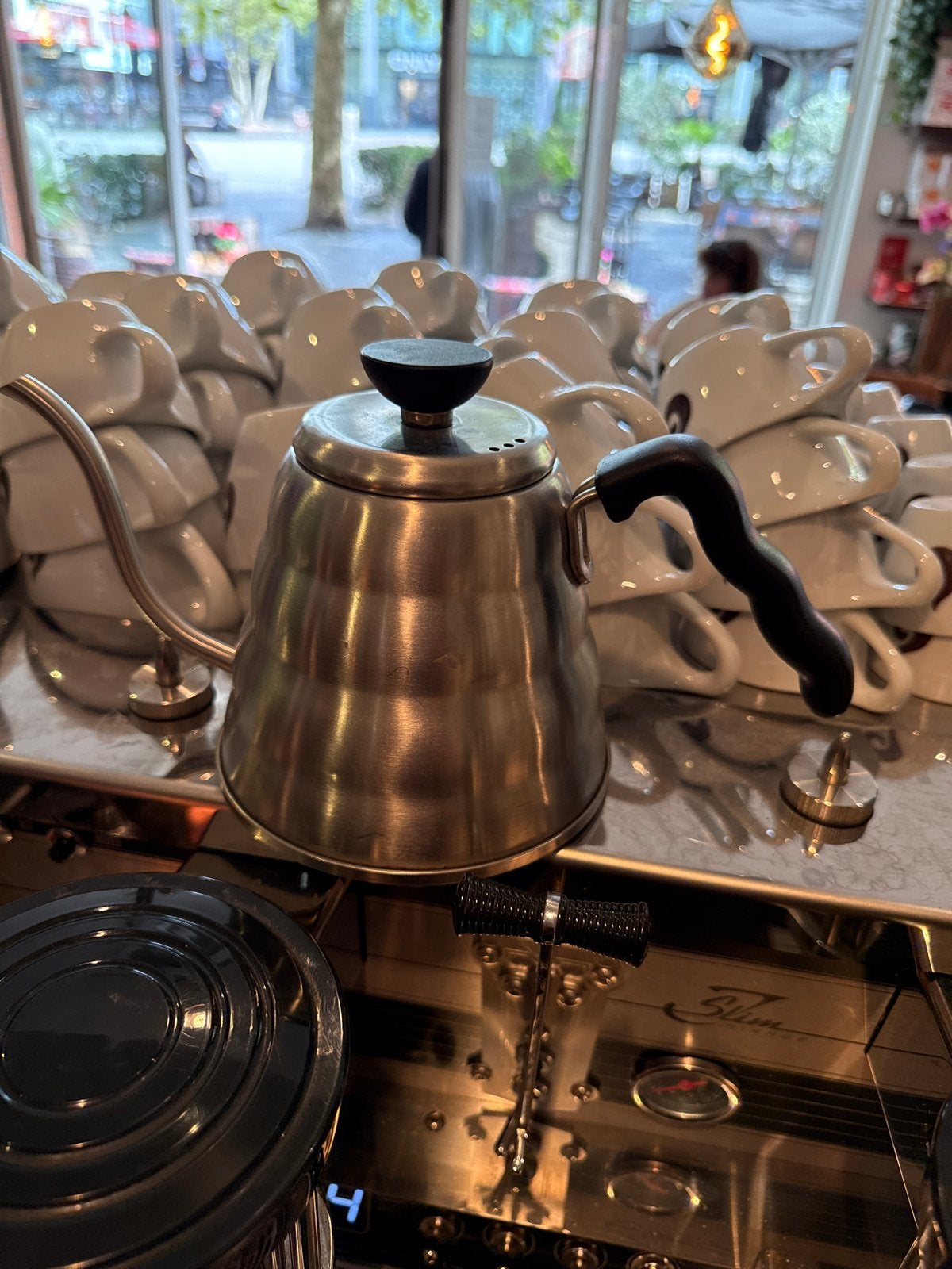 Roestvrijstalen zwanenhals waterketel, Theepot/fluitketel, Zilver, Ophalen of Verzenden, Zo goed als nieuw