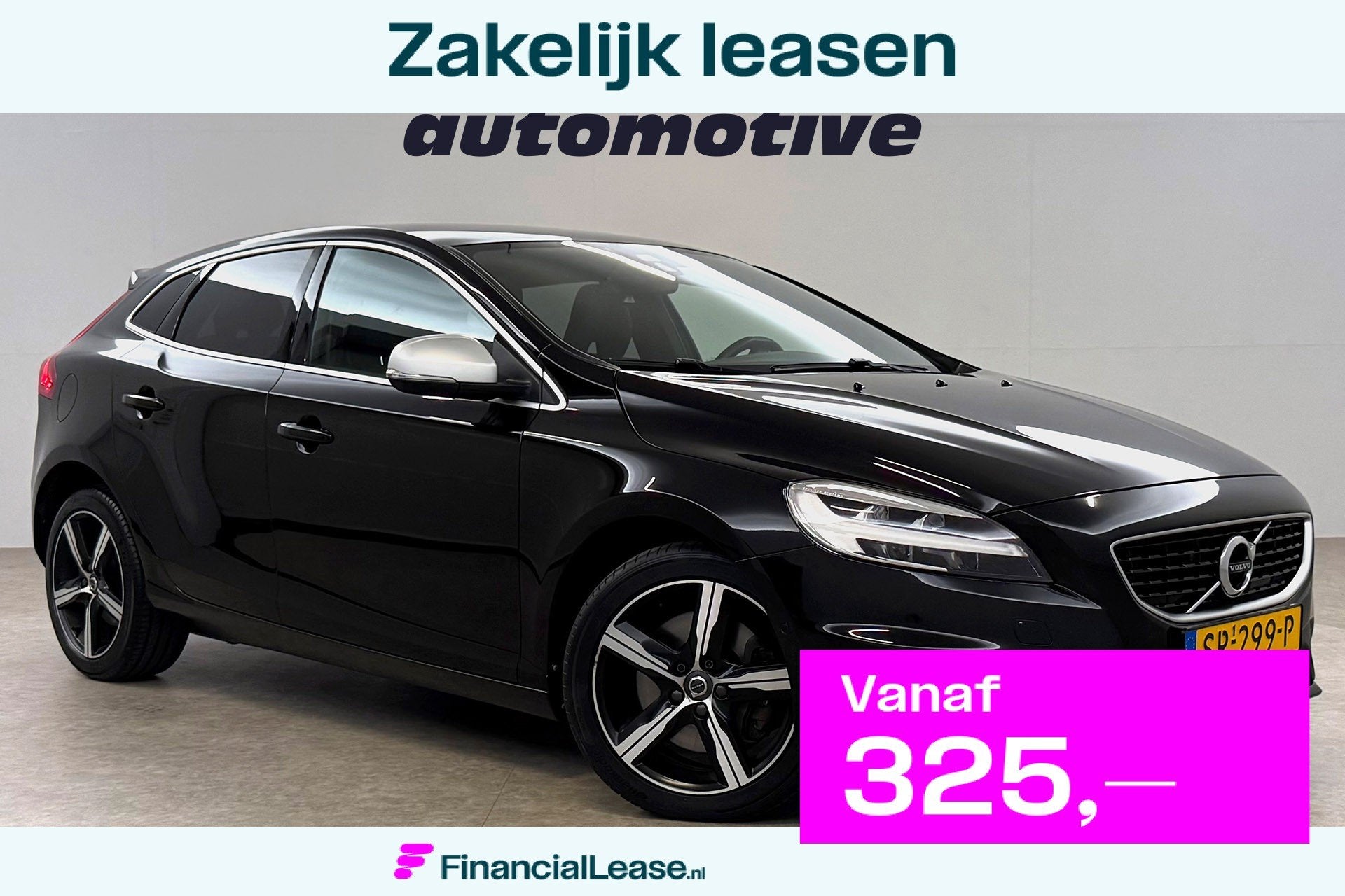 Volvo V40 2.0 T4 Business Sport R-Design 191PK | Pano | Virt, Gebruikt, Euro 6, Zwart, Bedrijf