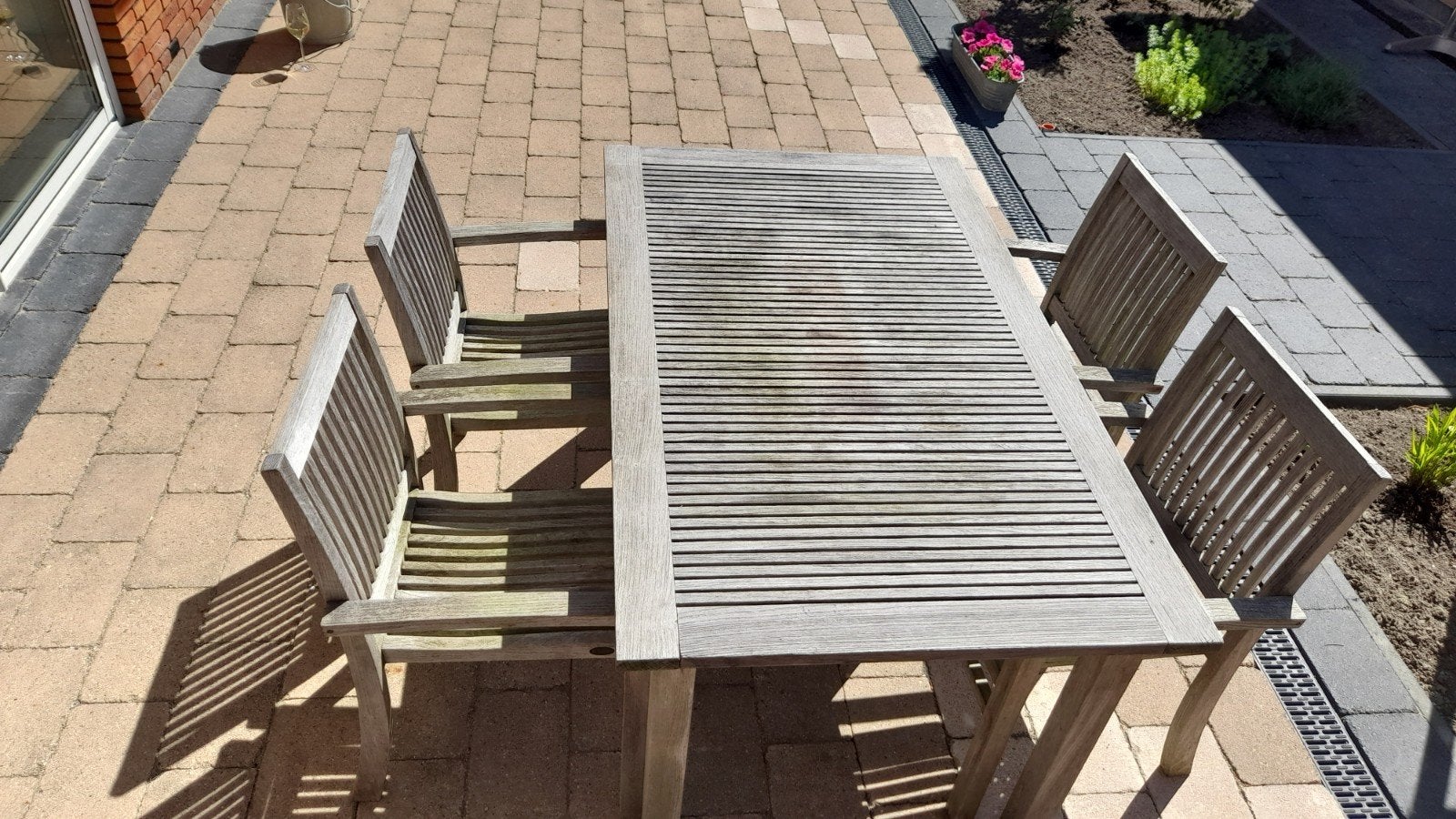 Teakhouten tuinset, Ophalen of Verzenden, Gebruikt