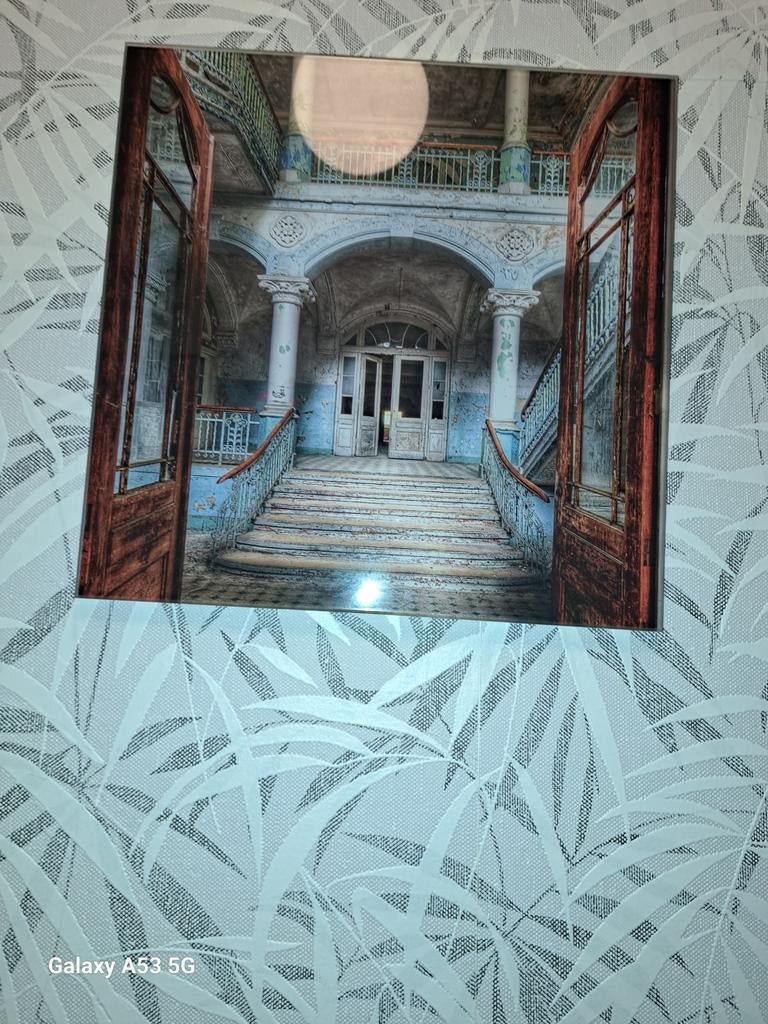 Glasschilderijn, Ophalen, Minder dan 50 cm, Zo goed als nieuw, Foto of Poster