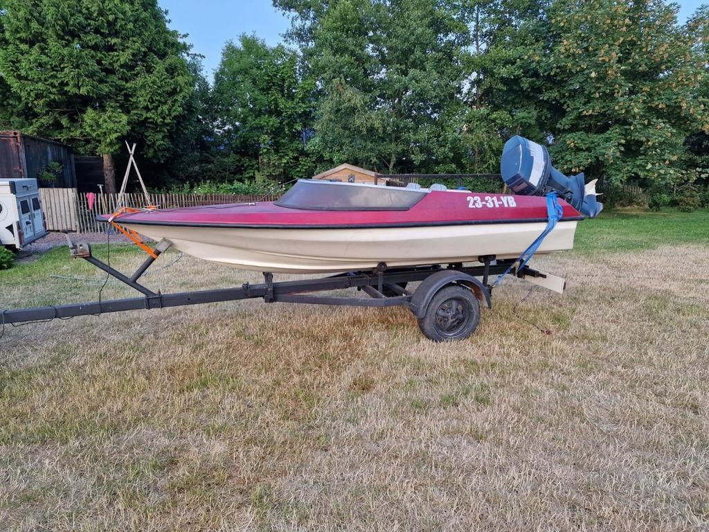 Picton speedboot Yamaha 60pk 2-takt met trailer, Ophalen, Minder dan 70 pk, Buitenboordmotor, Polyester
