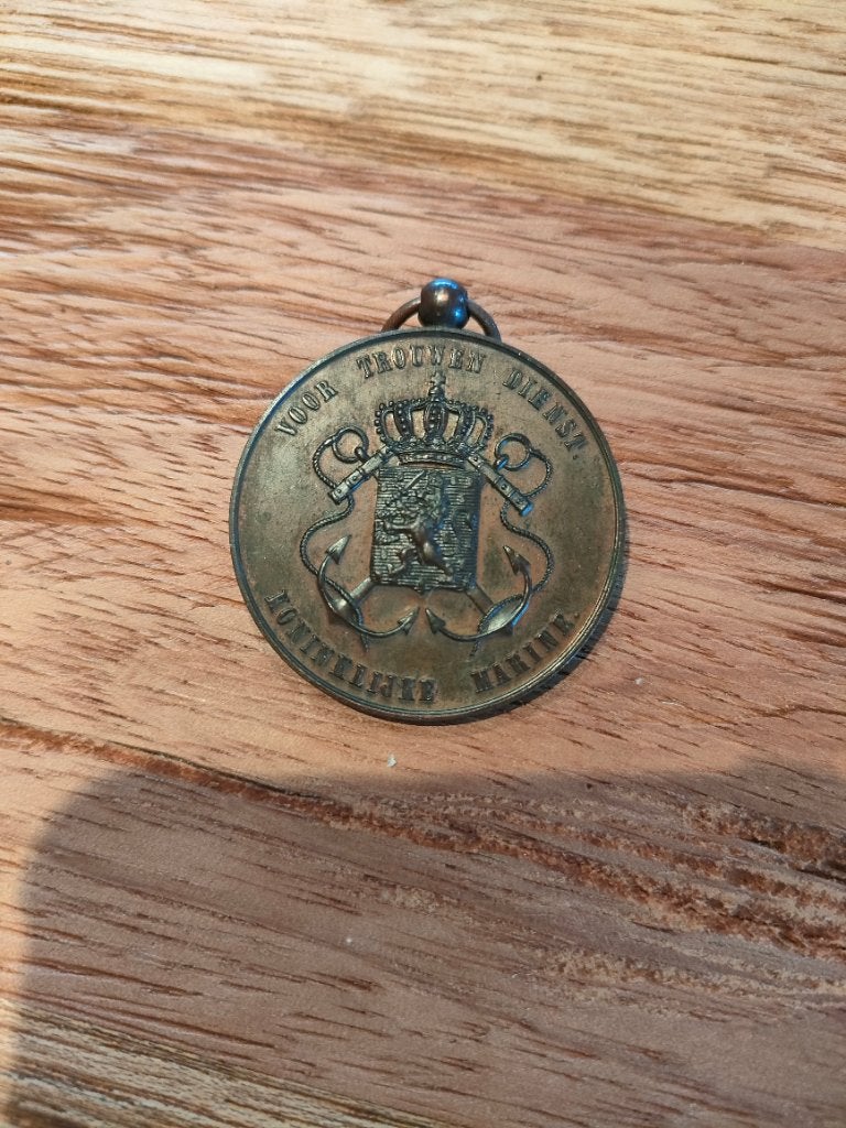 Medaille voor Langdurige Trouwe Dienst Marine vintage, Postzegels en Munten, Ophalen of Verzenden, Overige materialen