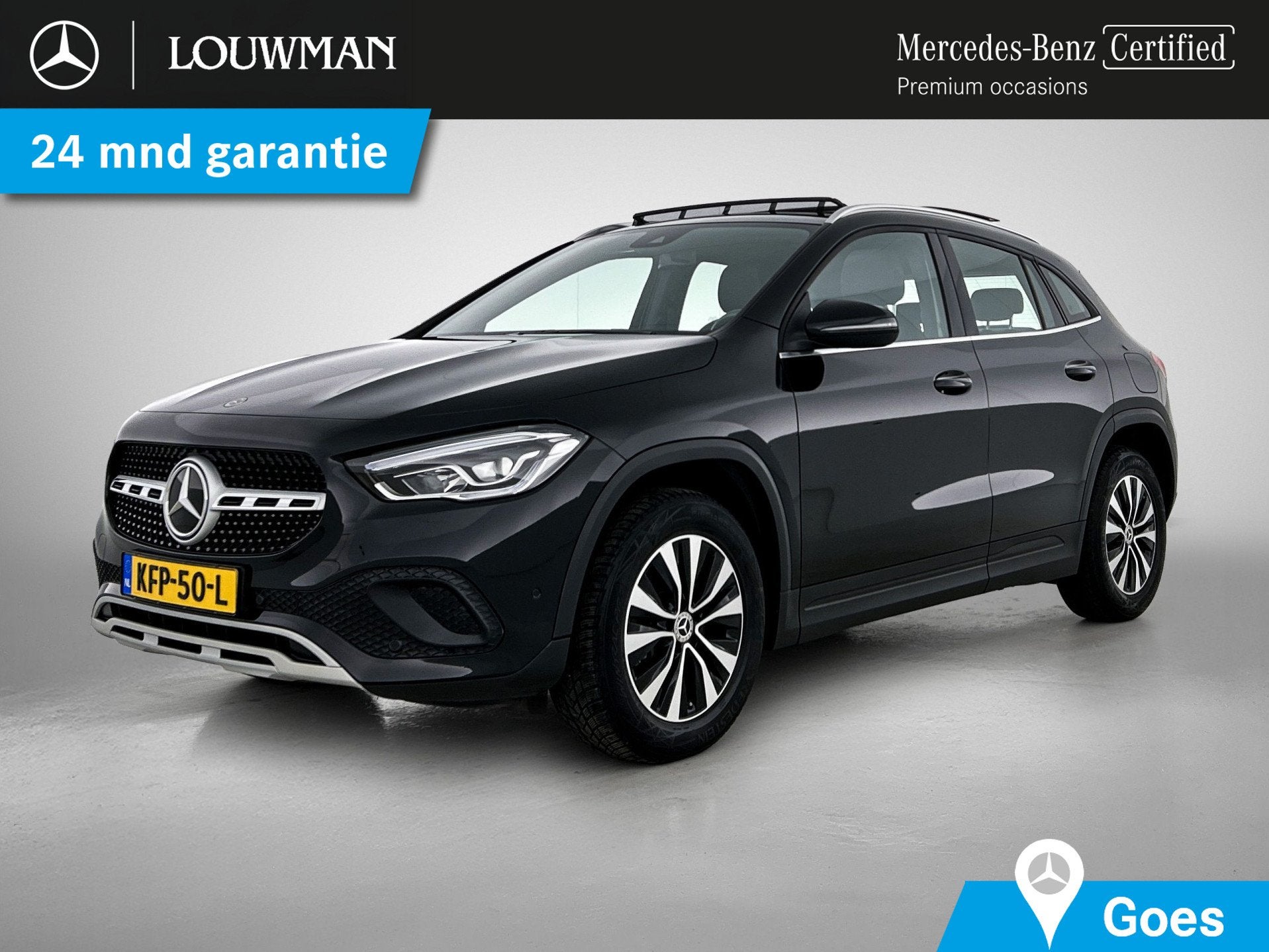 Mercedes-Benz GLA 250 e Plug-In Hybride Panorama Schuif-Kant, 12 maanden, Leder en Stof, Zwart, Bedrijf