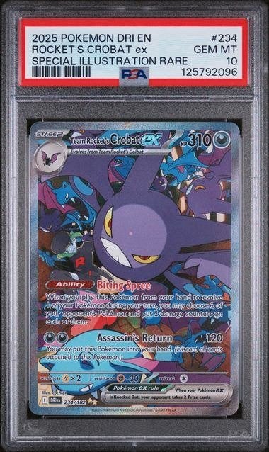 Team Rocket's Crobat EX [PSA 10] - Pokemon Destined Rivals, Ophalen, Nieuw, Losse kaart, Foil