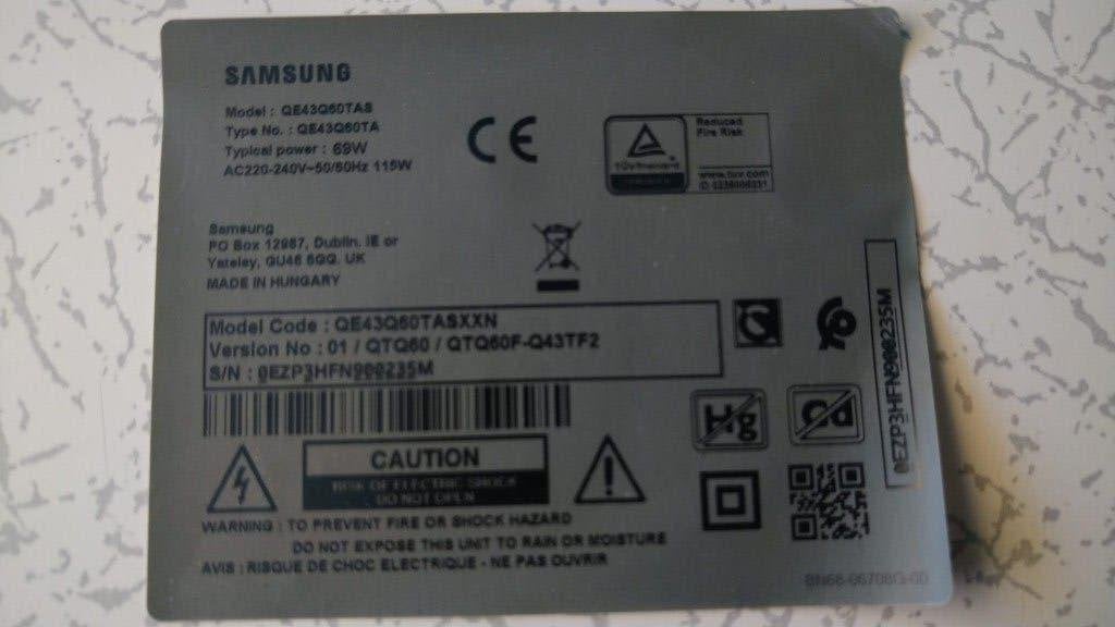 Onderdelen Samsung QE43Q60TAS Gebruikt, TV met schermschade, Ophalen of Verzenden, Gebruikt