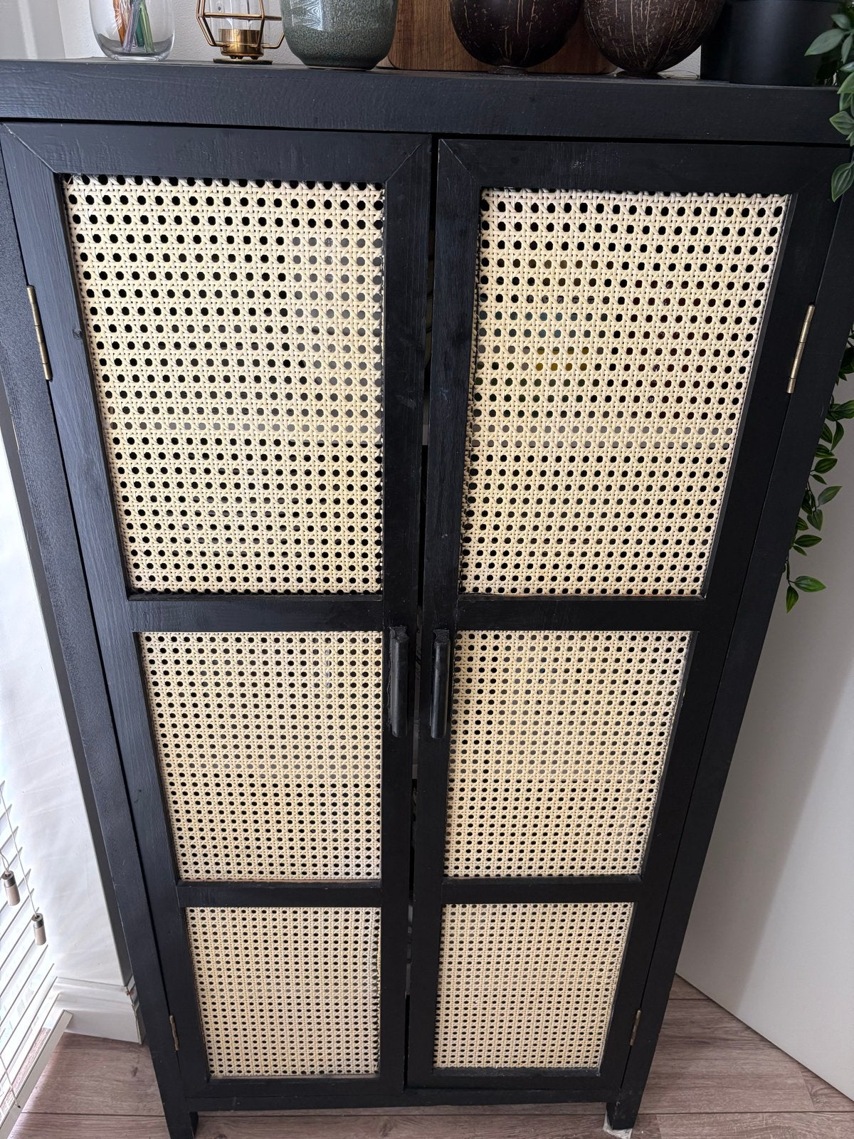 Xenos kast met rotan deuren - 70x140x38 cm, Ophalen, Gebruikt, 100 tot 150 cm, 50 tot 100 cm