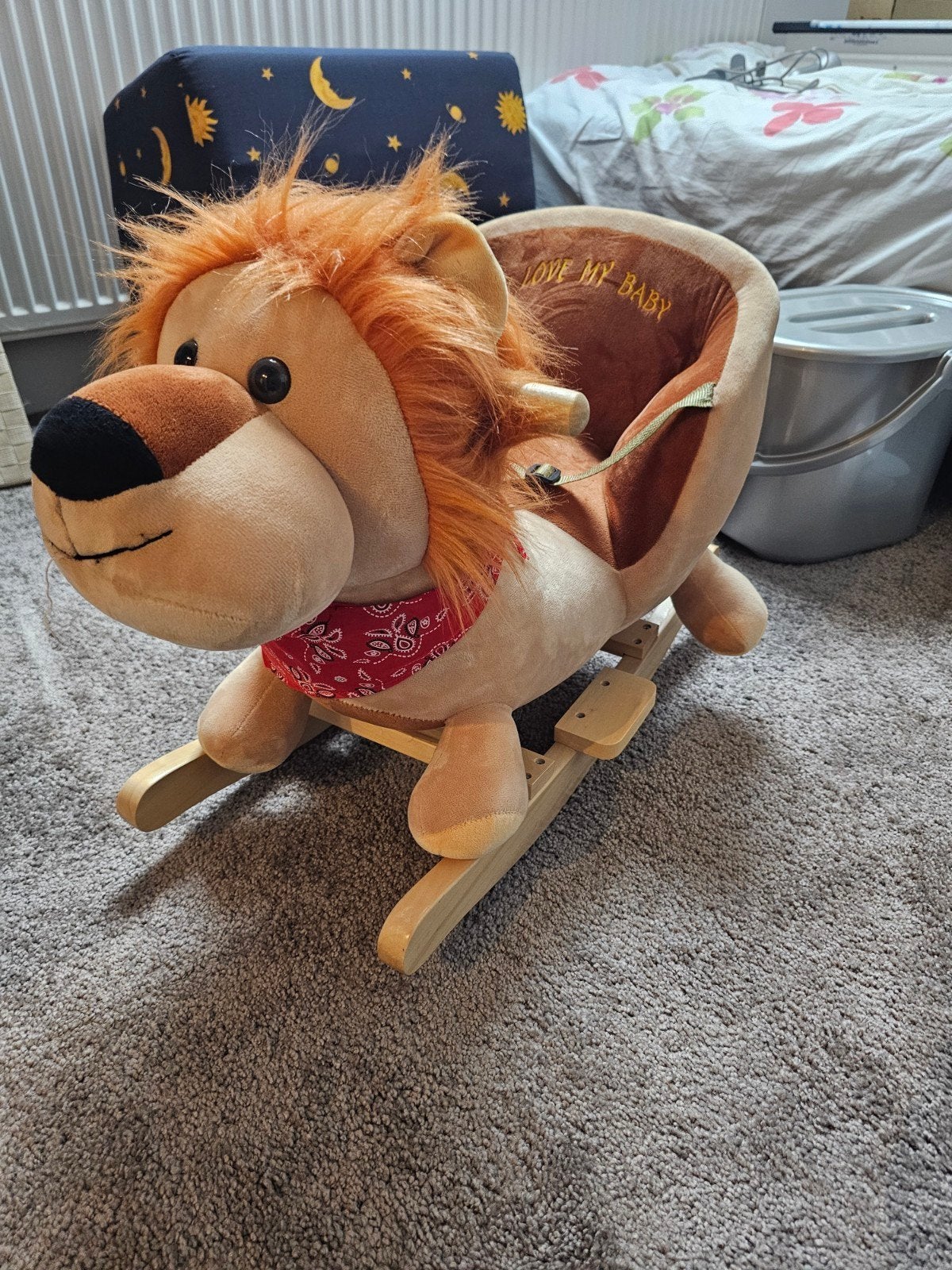 Leuke Leeuw Baby Peuter Schommelstoel met Veiligheidsgordel, Kinderen en Baby's, Ophalen, Zo goed als nieuw, Overige typen