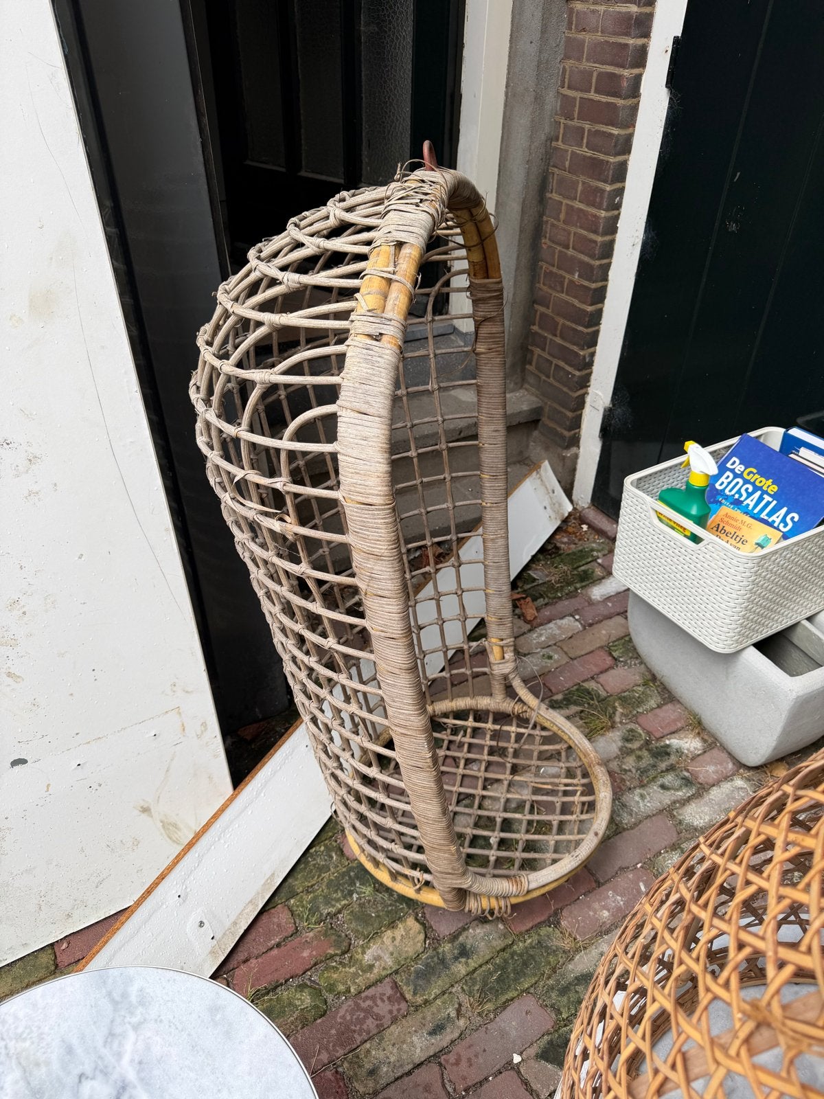 Rotan hangstoel - Vintage stijl, Huis en Inrichting, Ophalen, Gebruikt, Overige kleuren, Riet of Rotan